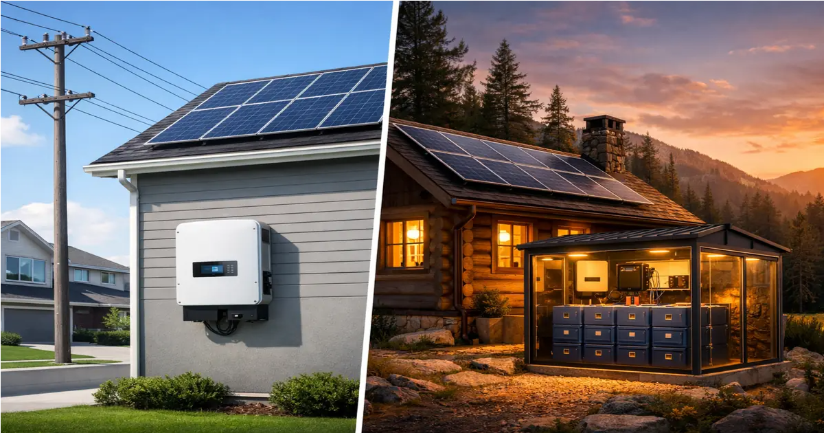 Difference between Off Grid and On Grid